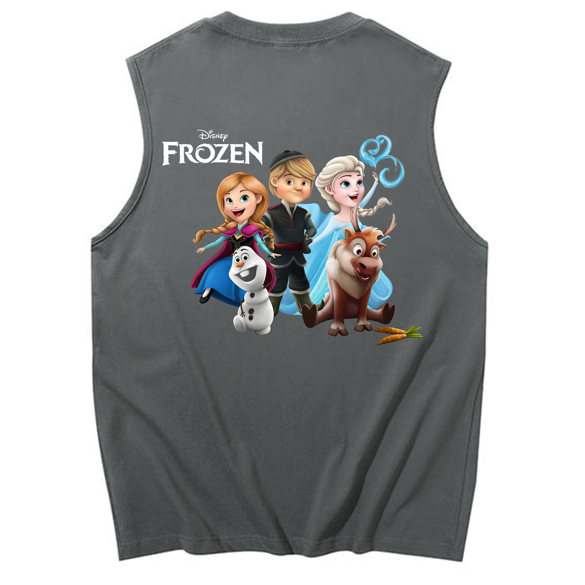 （画像用） アナと雪の女王 アンナ エルサ Frozen Anna Elsa コットン100％タンクトップ（背面プリント）